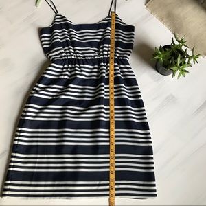 J. Crew navy and white striped dress